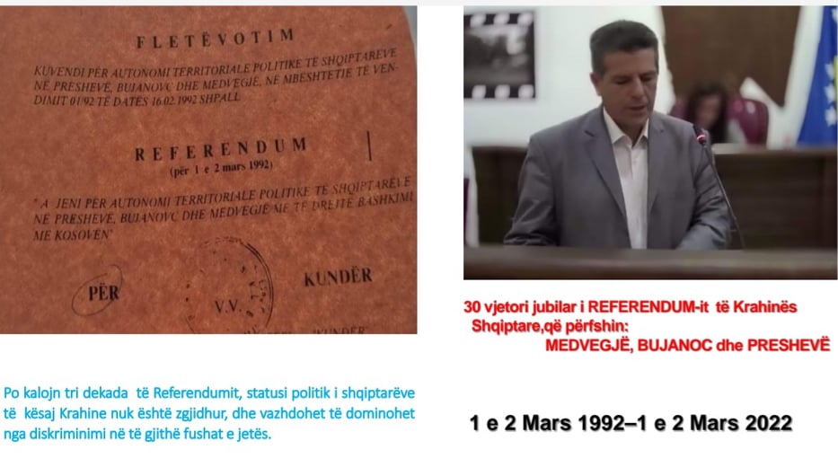 Tri dekadat e Referendumit të Krahinës Shqiptare