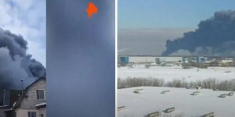 Shpërthim i fuqishëm në Moskë, një depo përfshihet nga zjarri – tym i zi ngritet në qiell