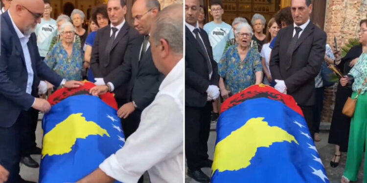 Me flamurin kombëtar dhe atë të Kosovës mbi arkivol, në Kalabari i jepet lamtumira e fundit At Antonio Belushit