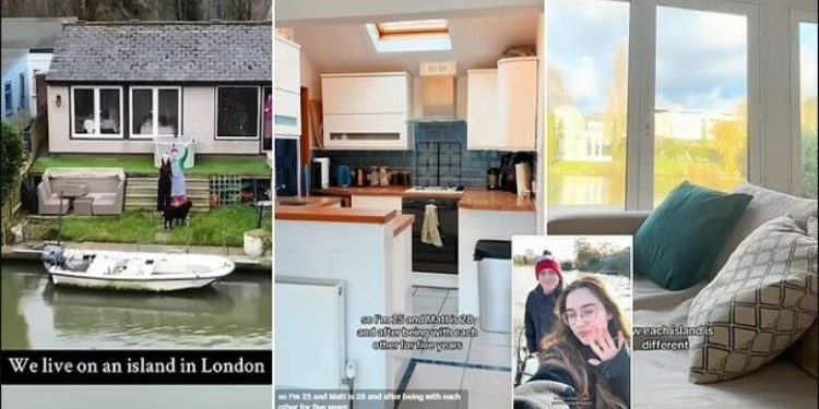 Çifti britanik thotë se kursyen 20 mijë funte në vit duke jetuar në ishull përgjatë lumit Thames