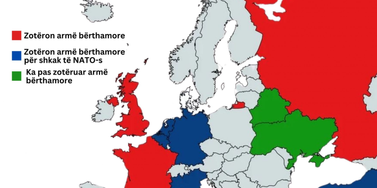 Gjeografia bërthamore e Evropës. Skenarët e armatimit