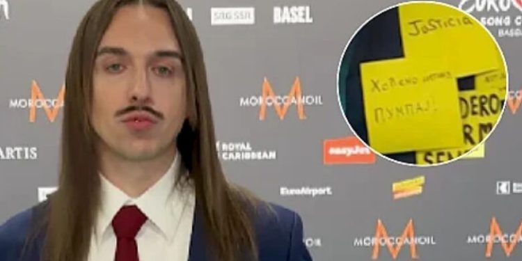 Përfaqësuesi i Estonisë në Eurovision u shfaq me një xhaketë me një sërë mesazhesh interesante: Çfarë shkruhej në to?