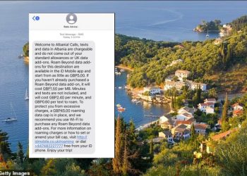 “Mirësevini në Shqipëri” – SMS-ja që u kushtoi qindra paund britanikëve në Korfuz
