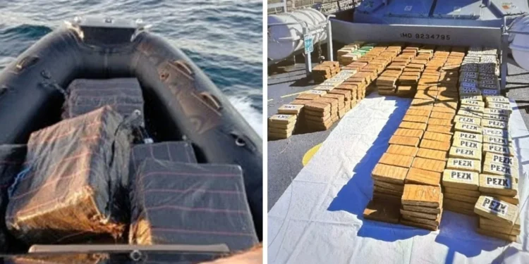 VIDEO/ Britani, momenti kur skafi i ndjekur nga policia me 18 mln euro kokainë del në breg