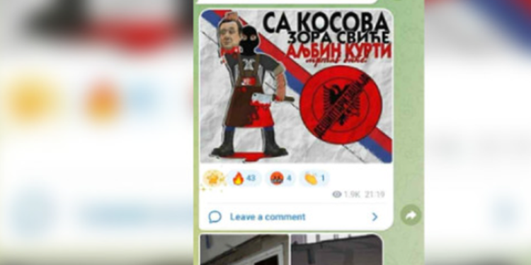 “Kurti do jetë i vdekur” – Grafite kërcënuese për kryeministrin e Kosovës në veriun e Mitrovicës