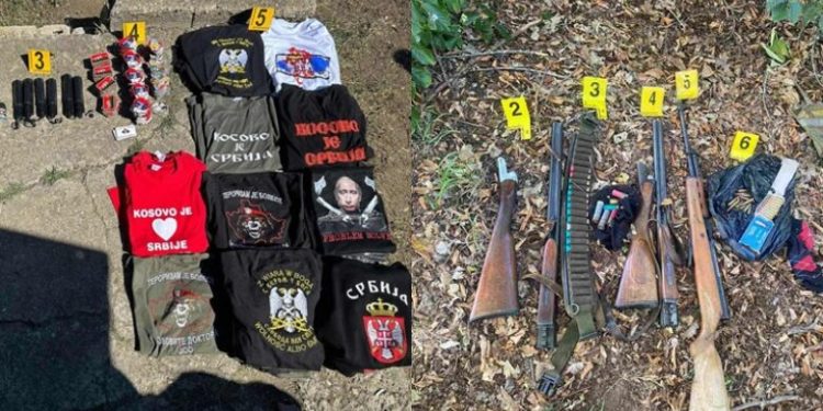 Nga armët tek simbolet nacionaliste, çfarë zbuloi policia në bastisjet e fundit në veri?