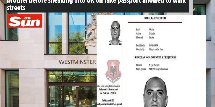 “The Sun”: Shqiptari trafikoi të dashurën e tij, por jeton i lirë në Britani