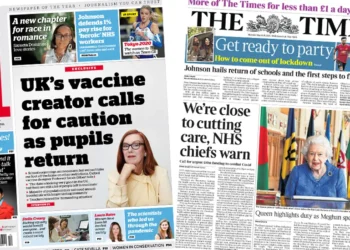 Titujt e gazetave në UK