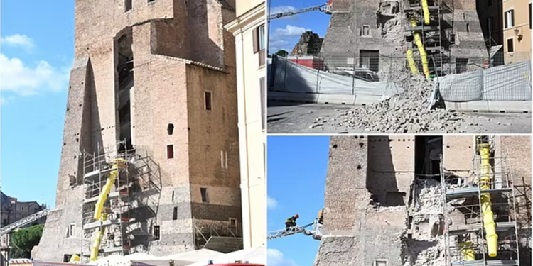 Panik në Romë, shembet Torre dei Conti pranë Colosseum, një punëtor nën rrënoja