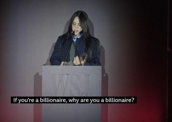 ‘Jepni paratë tuaja’, u thotë Billie Eilish miliarderëve(video)