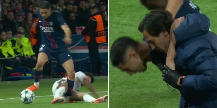 Ndërhyrja e ashpër, lëndimi horror dhe largimi nga stadiumi me paterica, lotët e Hakimit tregojnë gjithçka