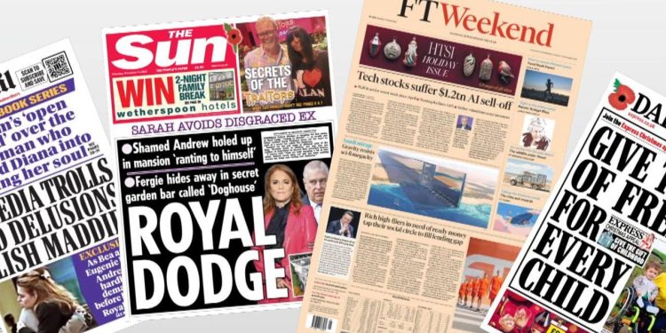 Titujt e Gazetave në UK