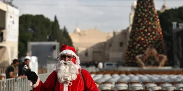 Ndizet për herë të parë që nga fillimi i luftës në Gaza pema në Bethlehem