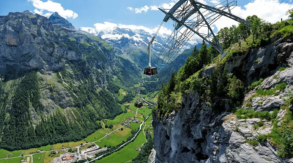 Zvicër/Mürren, fshati mesjetar i izoluar që tashmë arrihet me teleferikun më të pjerrët në botë