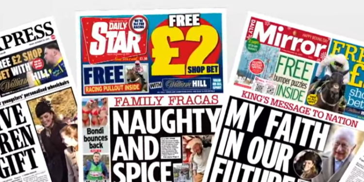 Titujt e Gazetave në UK