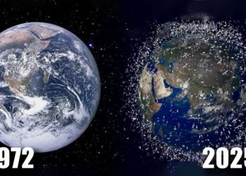 Imazhi spektakolar, Toka e fotografuar nga hapësira para dhe pas 53 vitesh! 10 mijë satelitë që orbitojnë dhe një rrezik
