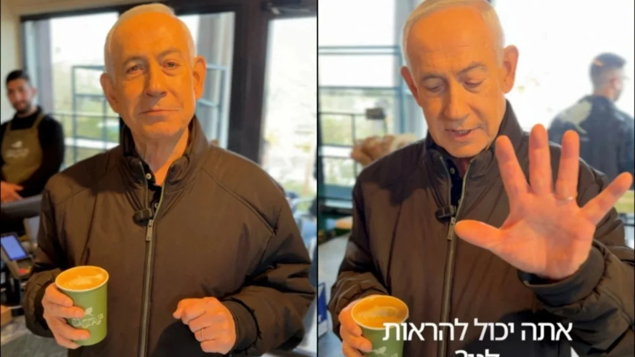 Netanyahu hedh poshtë thashethemet se ishte vrarë gjatë një sulmi iranian  pi kafe i qetë dhe tallet
