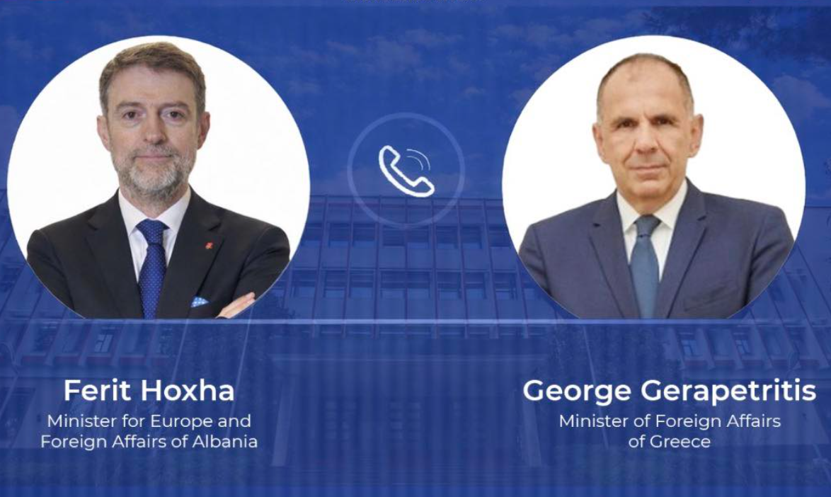 Ministri Hoxha bisedë telefonike me homologun grek  në fokus marrëdhëniet mes dy vendeve