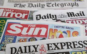 Faqet e para të gazetave në UK