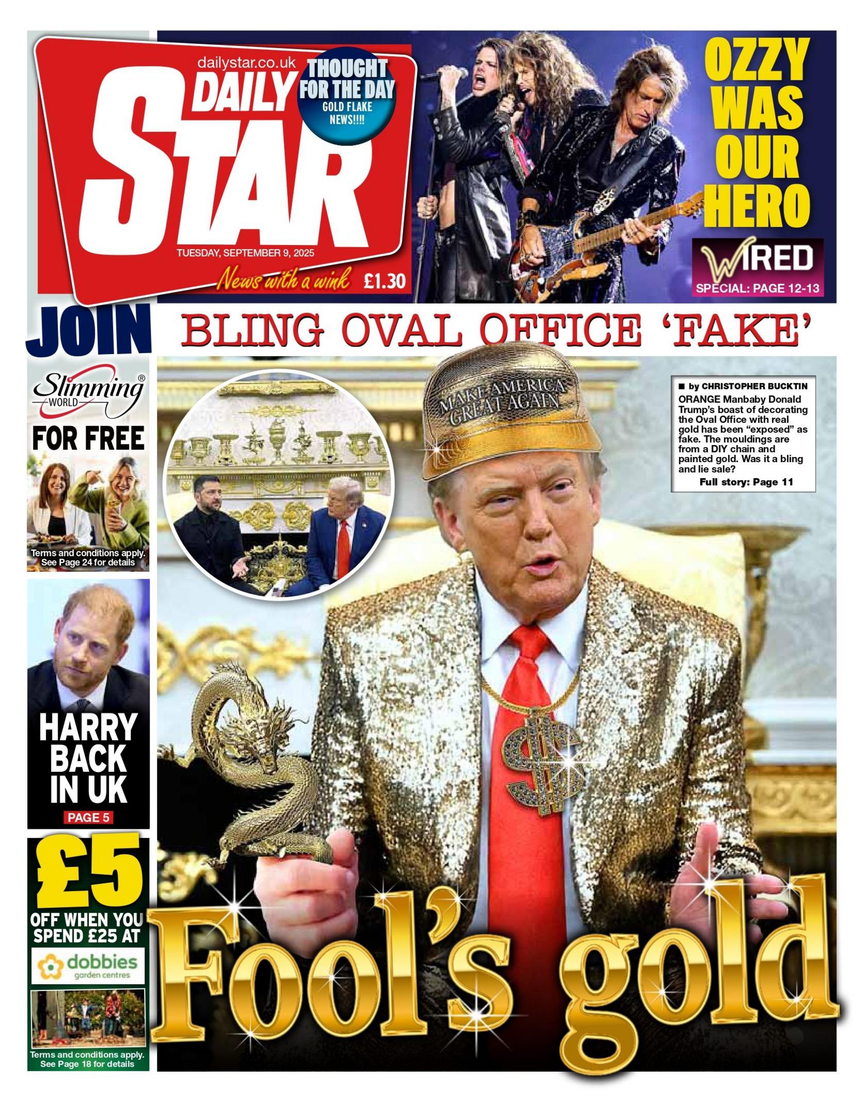 Titulli në faqen e parë të Daily Star thotë: "Ari i budallenjve".