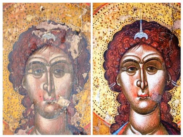 PAMJET/ Restauratorët shpëtojnë nga degradimi ikonën e